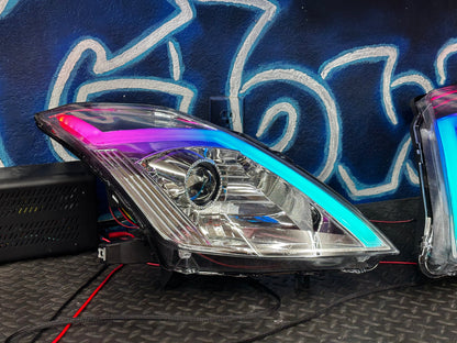 NTXGlow RGB Chrome Housing Headlights | 2006-2009 Nissan 350Z