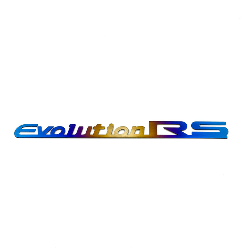 JDC Titanium "Evolution RS" Trunk Badge (Evo 8/9)