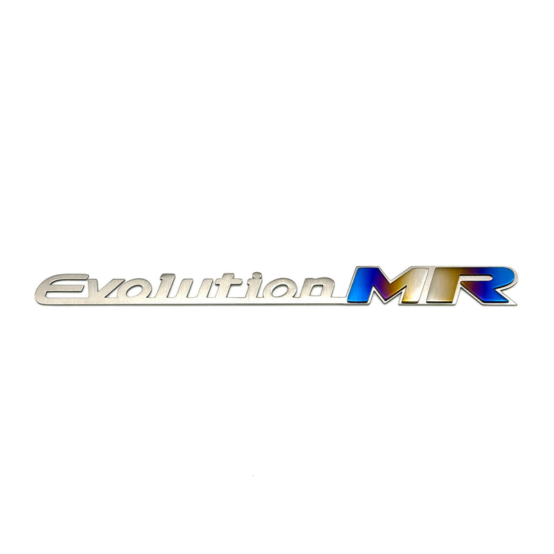 JDC Titanium "Evolution MR" Trunk Badge (Evo 8/9)