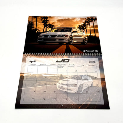 JD Customs USA 2026 Car Calendar April