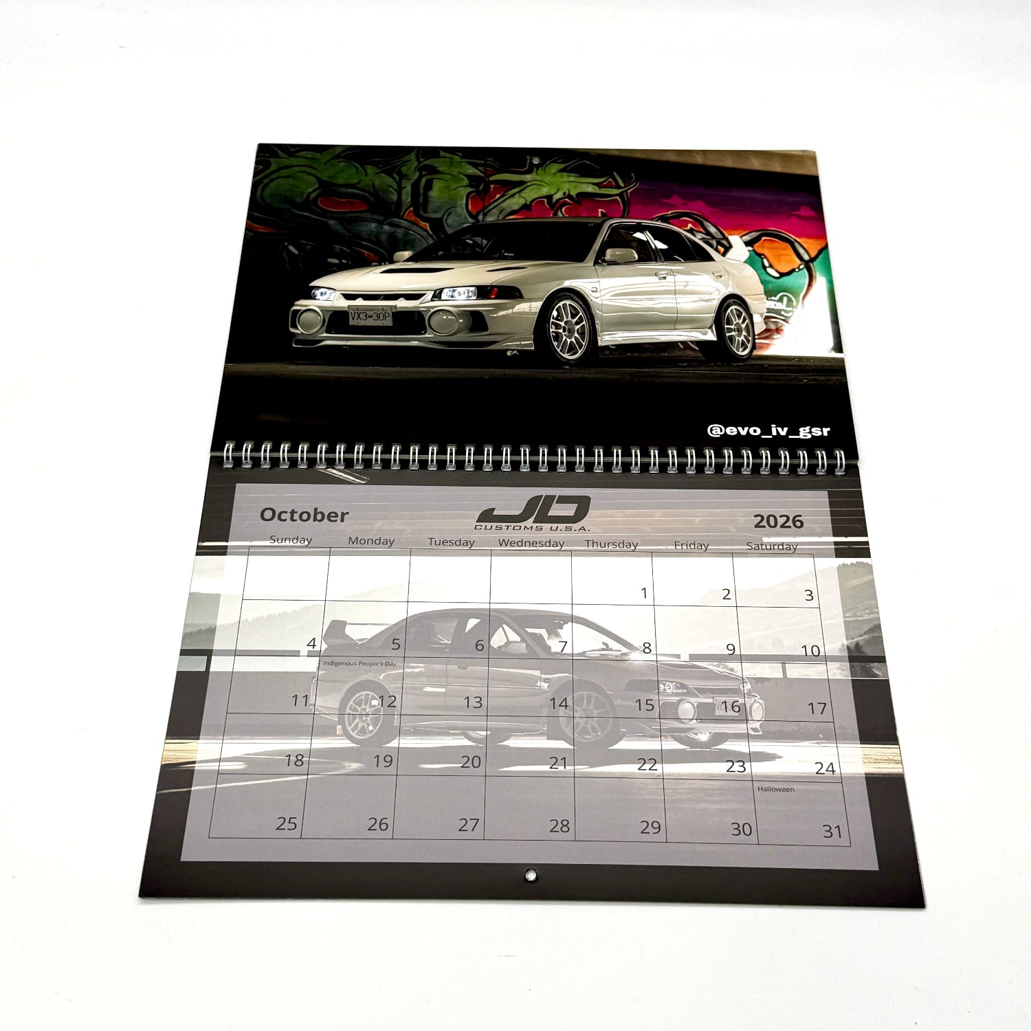 JD Customs USA 2026 Car Calendar October