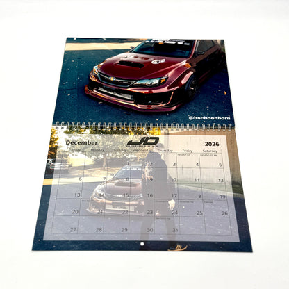 JD Customs USA 2026 Car Calendar December