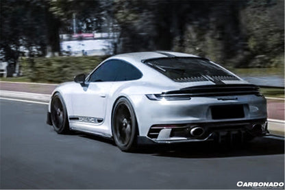 Carbonado 2019-2023 Porsche 911 992 Carrera   Targa Sport Design Bumper WP Style Dry Carbon Fiber Rear Lip