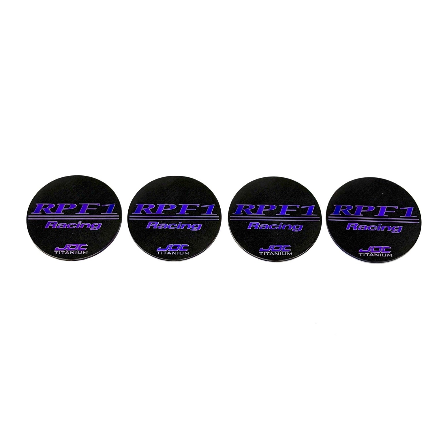 JDC Titanium Enkei RPF1 Wheel Center Cap Plaques | JD Customs U.S.A
