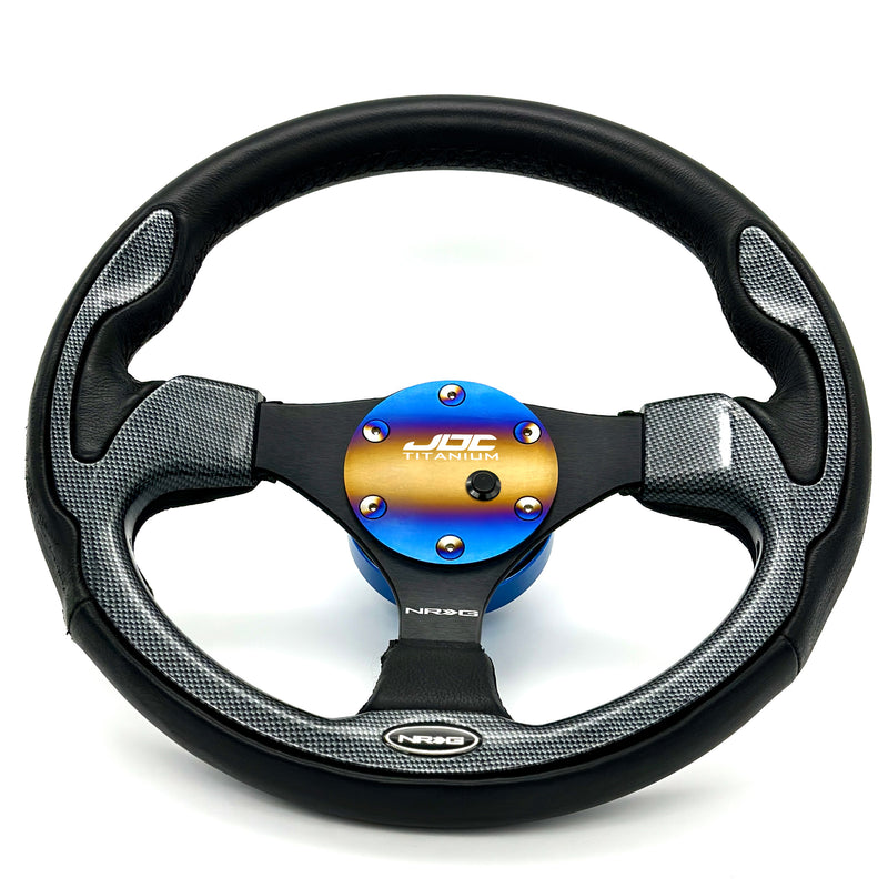 JDC Titanium Steering Wheel Plate W/ Horn Button (Universal)