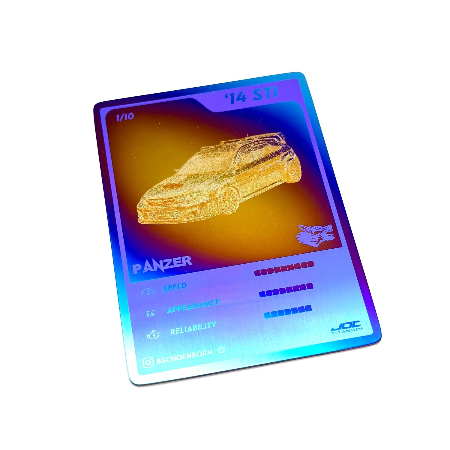 JDC Titanium Custom Trading Cards- Make Your Own Unique Titanium Trading Card!