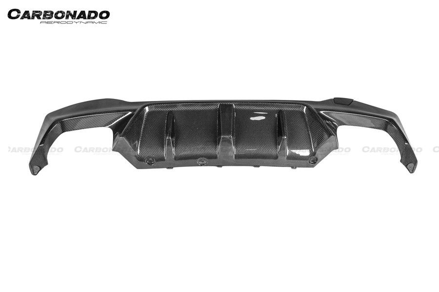 Faldón trasero de fibra de carbono estilo BMW F90 M5 D3 (2018-2023) con tapas