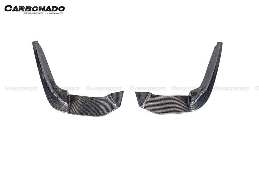 Faldón trasero de fibra de carbono estilo BMW F90 M5 D3 (2018-2023) con tapas