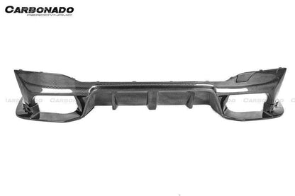 Faldón trasero de fibra de carbono estilo BMW F90 M5 D3 (2018-2023) con tapas