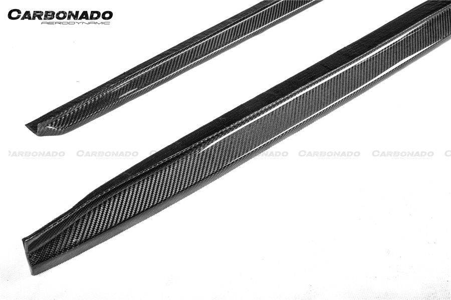 Carbonado 2018-2023 BMW F90 M5 D3 Style Carbon Fiber Side Skirts