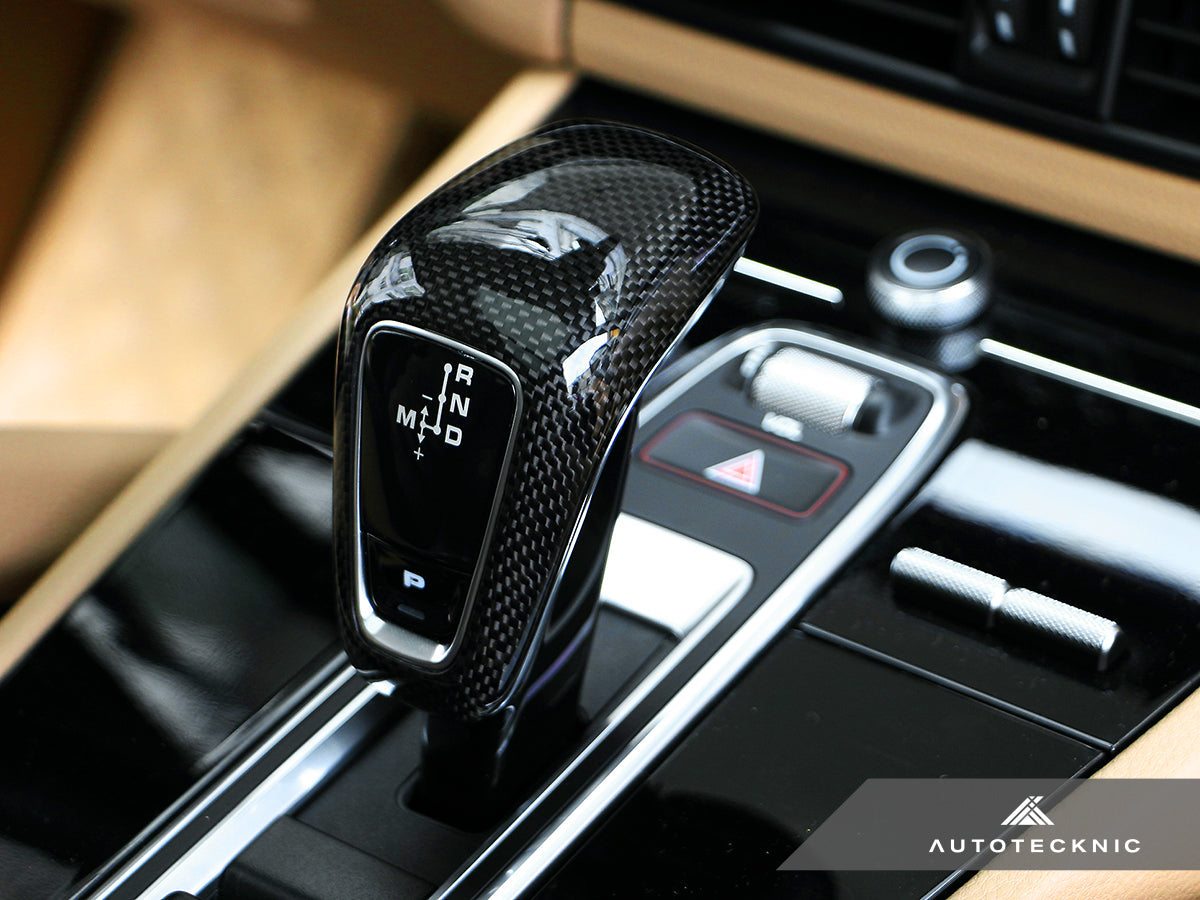 AutoTecknic Carbon Fiber Gear Selector Cover - Porsche 9Y0 Cayenne 2019-2025