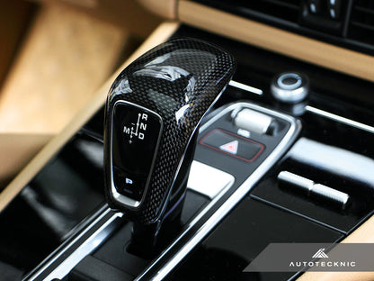 AutoTecknic Carbon Fiber Gear Selector Cover - Porsche 9Y0 Cayenne 2019-2025