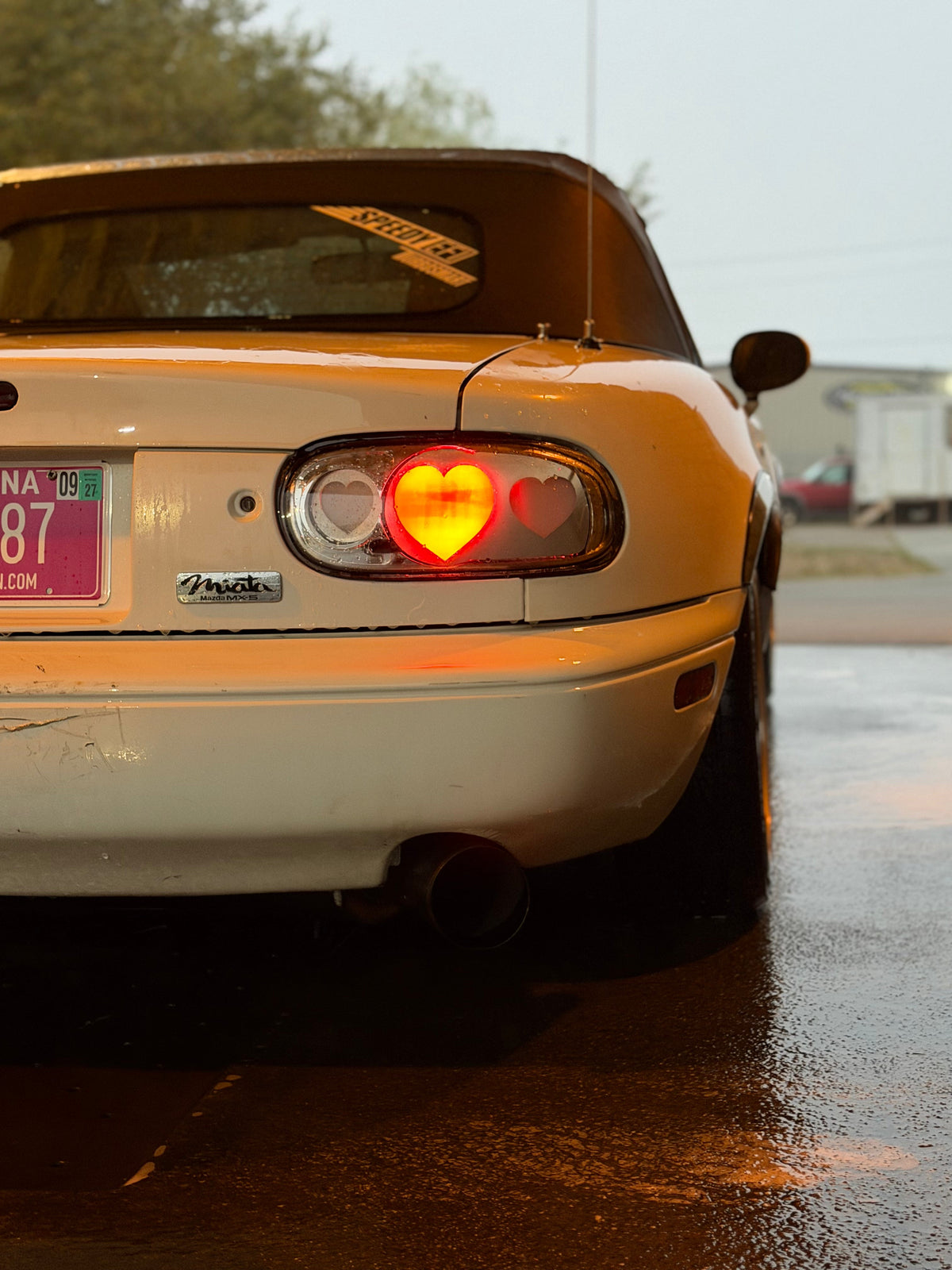 NTXGlow Clear Diffused Heart Tail Lights | 1990-1997 Na Mazda Miata