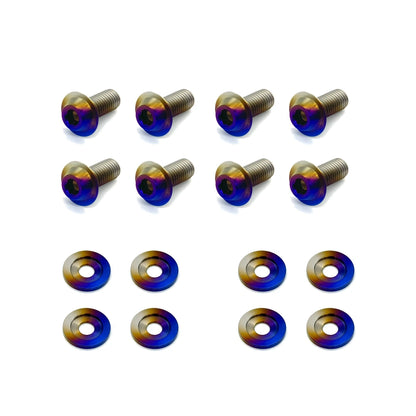JDC Titanium Intake Pipe Hardware | 2023+ FL5 Civic Type R — Burnt — Flush-Fit Allen