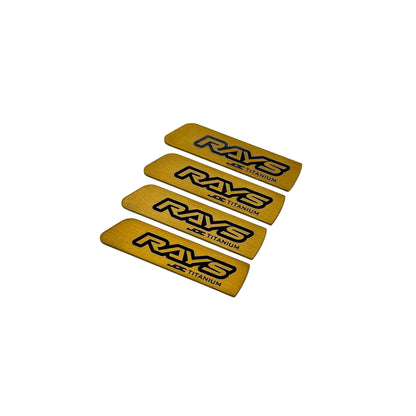 JDC Titanium Rays Center Cap Plaque Inserts in Bronze with a dark logo