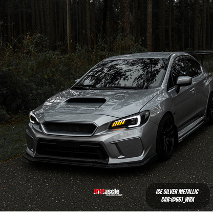 JDMuscle CS Style V2 Front Bumper Grille-Paint Matched/Gloss Black (18-21 WRX/STI)
