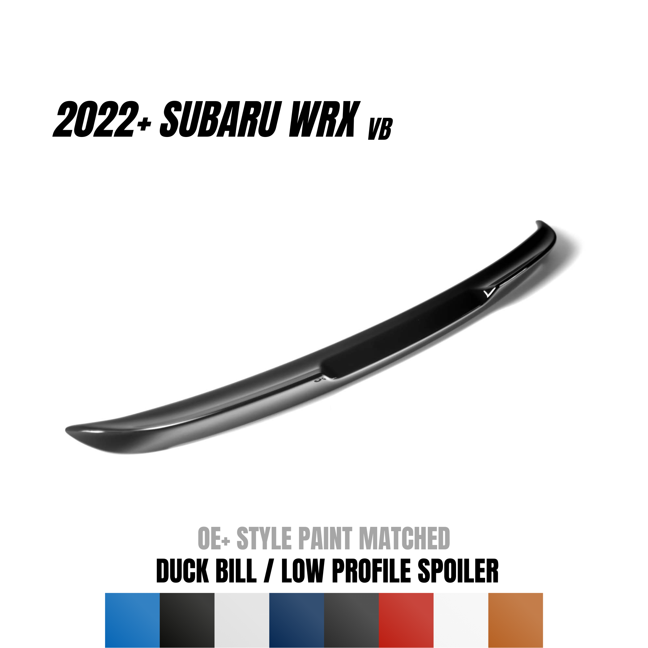 JDMuscle [22-25 WRX] STI Style Duck Bill Spoiler-Paint