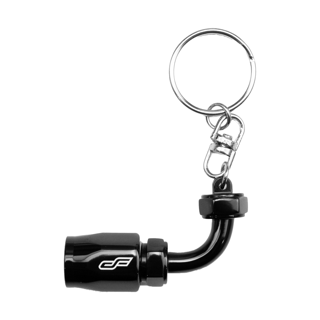 AN Fitting Keychain w/LED Flashlight