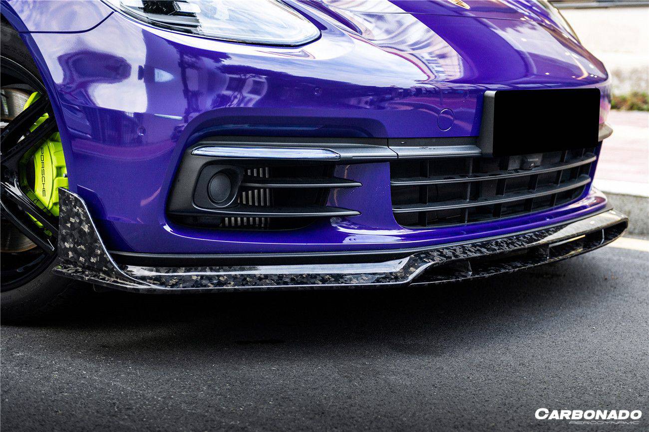 Borde delantero de fibra de carbono seco estilo Porsche Panamera 971 4S 4 GTS Carbonado 2017-2023