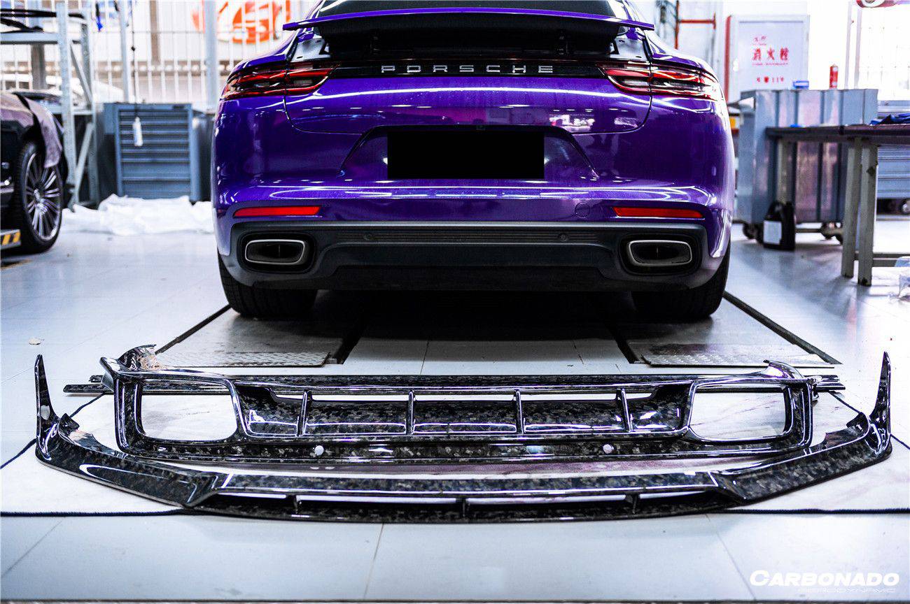 Carbonado 2017-2023 Porsche Panamera 971 4S    4    GTS OD Style Carbon Fiber Rear Lip