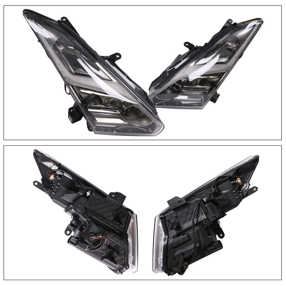 K2 Industries 2009-2024  Nissan R35 GTR LED DRL Headlights(Upgrade 09-16 to 17+)