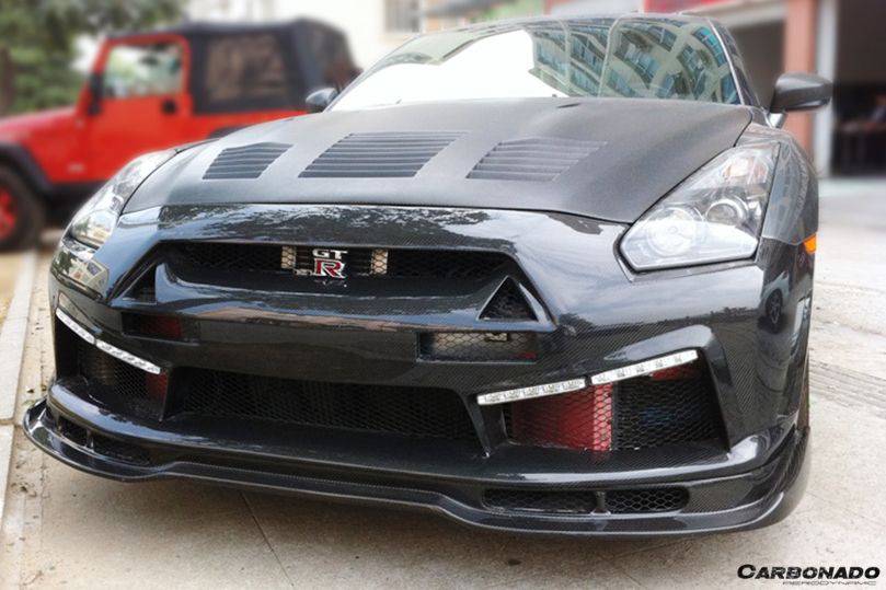Carbonado 2008-2016 Nissan GTR R35 CBA/DBA LP Style Front Bumper