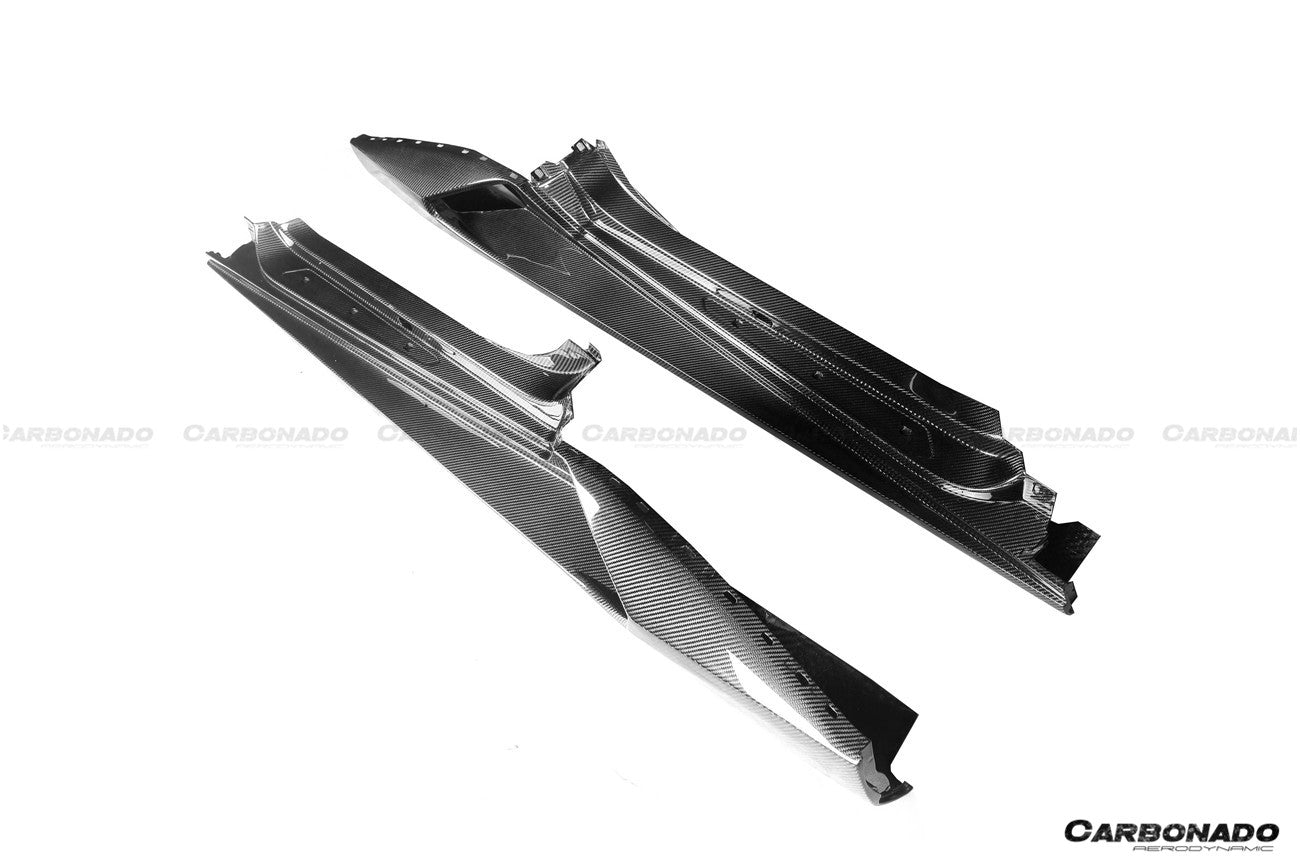 Carbonado 2015-2025 Lamborghini Huracan LP610  LP580  EVO  Tecnica  STO N Style Dry Carbon Fiber Side Skirts