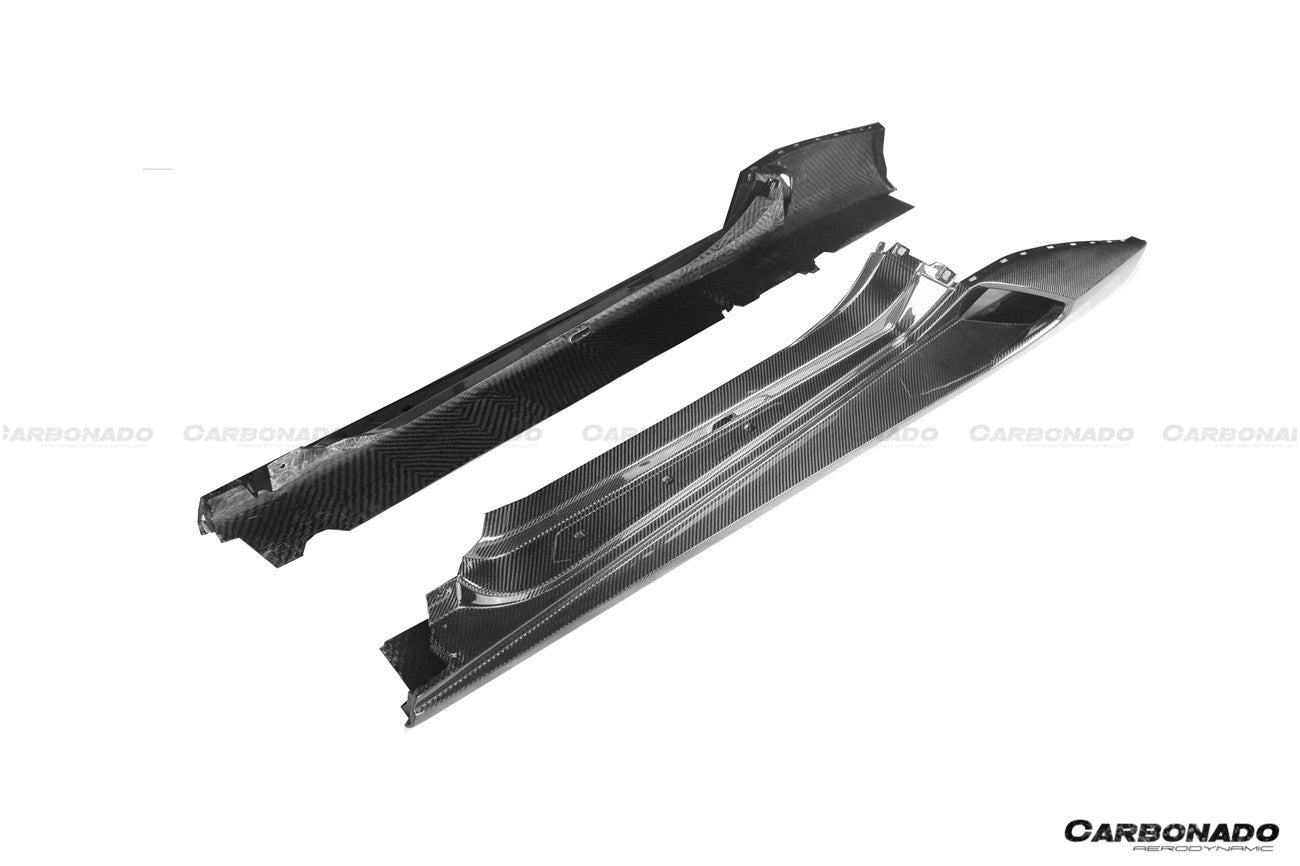 Carbonado 2015-2025 Lamborghini Huracan LP610  LP580  EVO  Tecnica  STO N Style Dry Carbon Fiber Side Skirts