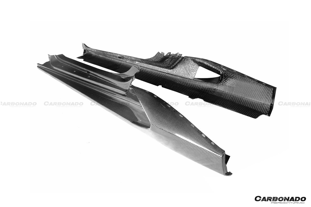 Carbonado 2015-2025 Lamborghini Huracan LP610  LP580  EVO  Tecnica  STO N Style Dry Carbon Fiber Side Skirts