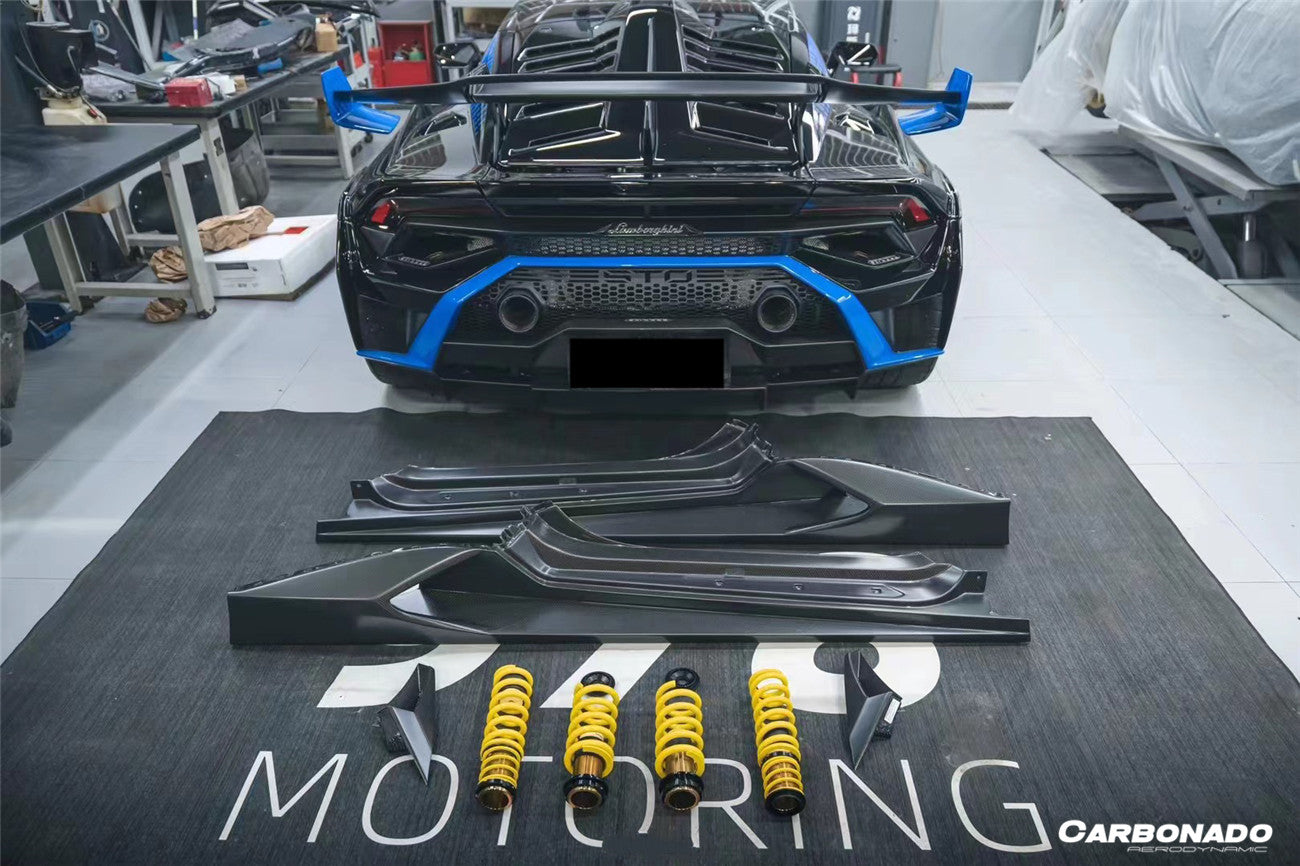Carbonado 2015-2025 Lamborghini Huracan LP610  LP580  EVO  Tecnica  STO N Style Dry Carbon Fiber Side Skirts