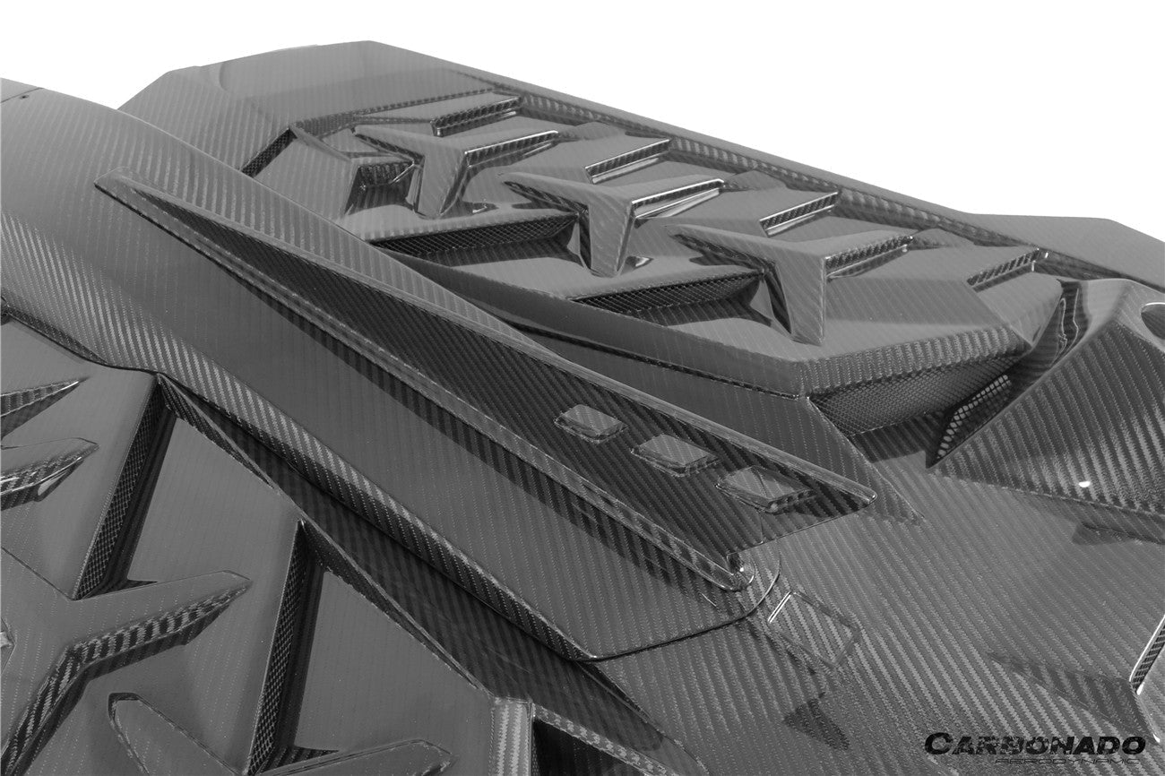 Carbonado 2011-2021 Lamborghini Aventador LP700 LP720 LP750 LP740 Coupe CA Style Carbon Fiber Engine Hood And Wing