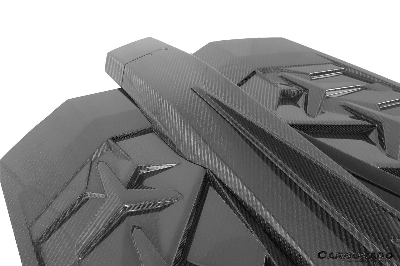 Carbonado 2011-2021 Lamborghini Aventador LP700 LP720 LP750 LP740 Coupe CA Style Carbon Fiber Engine Hood And Wing