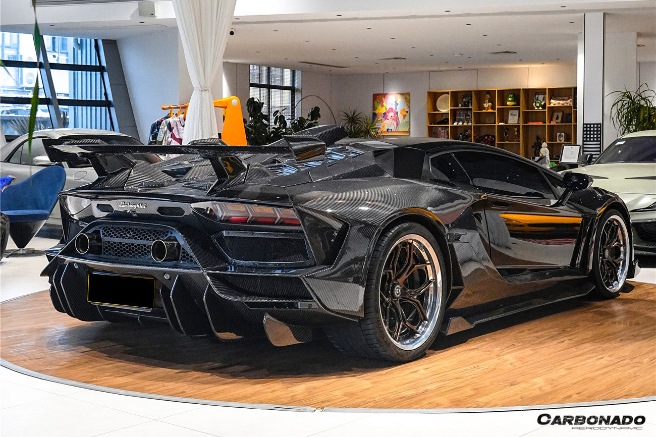 Carbonado 2011-2021 Lamborghini Aventador LP700 LP720 LP750 LP740 Coupe CA Style Carbon Fiber Engine Hood And Wing