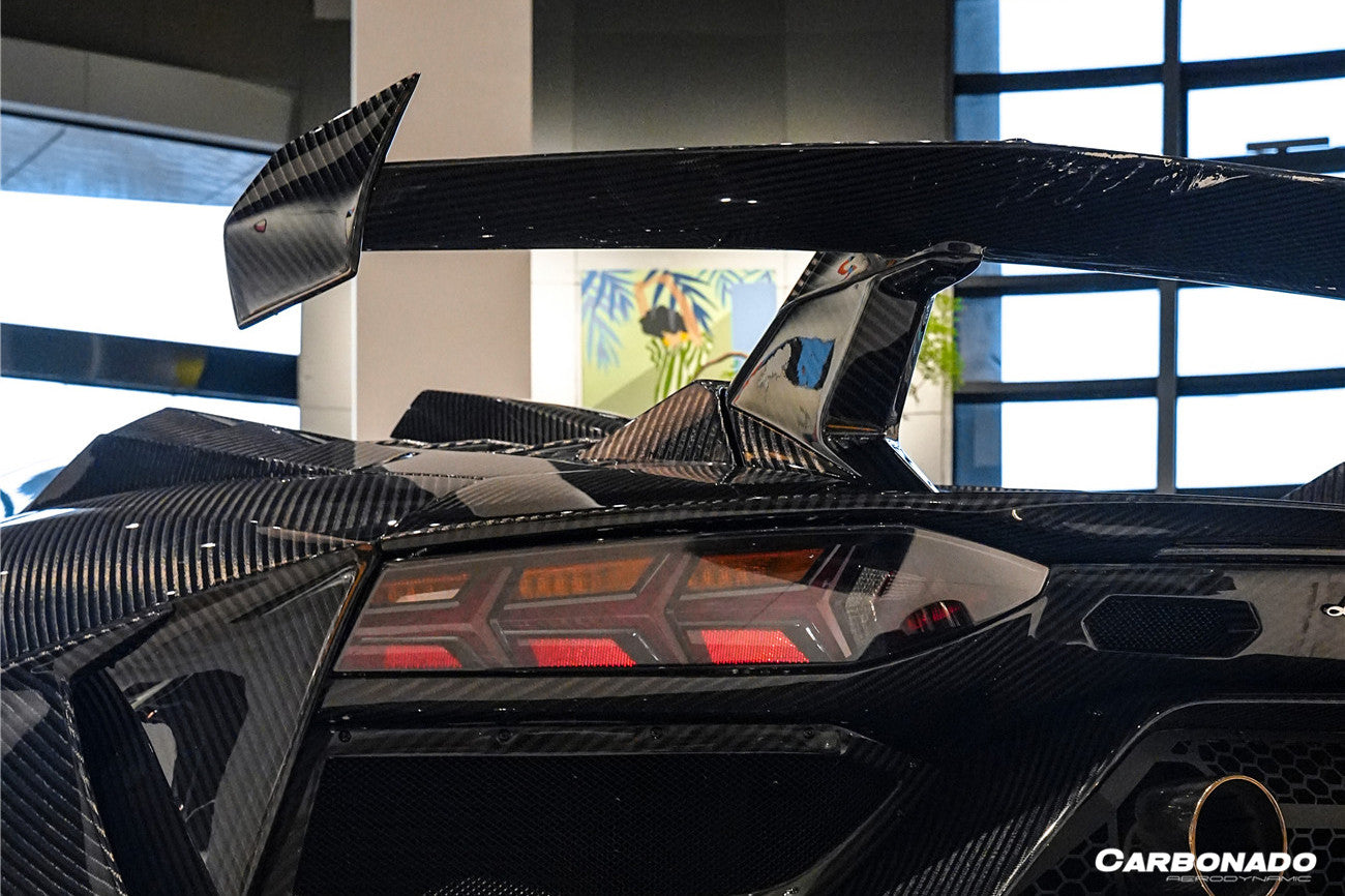 Carbonado 2011-2021 Lamborghini Aventador LP700 LP720 LP750 LP740 Coupe CA Style Carbon Fiber Engine Hood And Wing