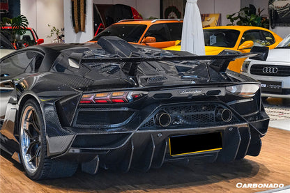Carbonado 2011-2021 Lamborghini Aventador LP700 LP720 LP750 LP740 Coupe CA Style Carbon Fiber Engine Hood And Wing