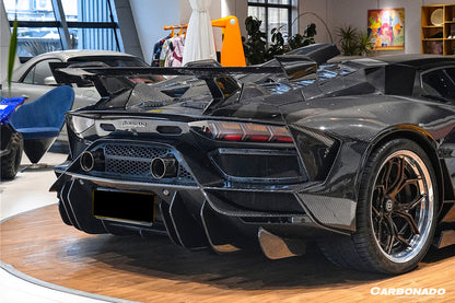 Carbonado 2011-2021 Lamborghini Aventador LP700 LP720 LP750 LP740 Coupe CA Style Carbon Fiber Engine Hood And Wing
