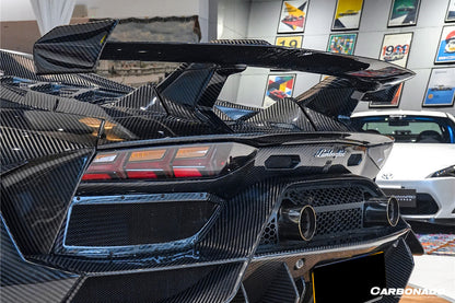 Carbonado 2011-2021 Lamborghini Aventador LP700 LP720 LP750 LP740 Coupe CA Style Carbon Fiber Engine Hood And Wing