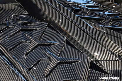 Carbonado 2011-2021 Lamborghini Aventador LP700 LP720 LP750 LP740 Coupe CA Style Carbon Fiber Engine Hood And Wing