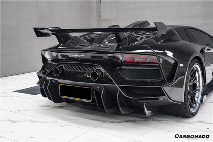 Carbonado 2011-2021 Lamborghini Aventador LP700 LP720 LP750 LP740 Coupe CA Style Carbon Fiber Engine Hood And Wing