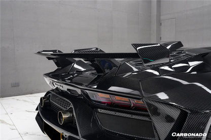 Carbonado 2011-2021 Lamborghini Aventador LP700 LP720 LP750 LP740 Coupe CA Style Carbon Fiber Engine Hood And Wing