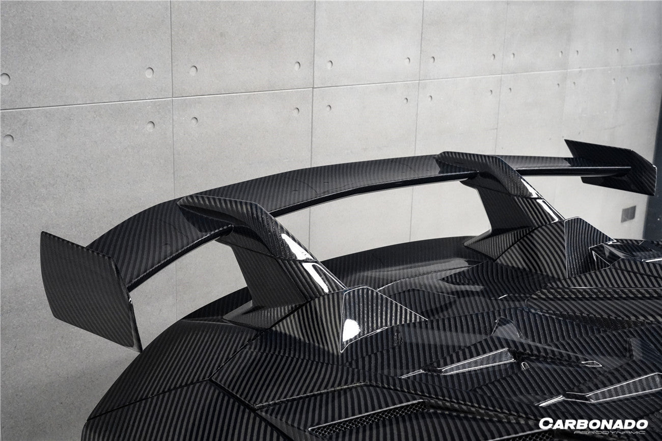 Carbonado 2011-2021 Lamborghini Aventador LP700 LP720 LP750 LP740 Coupe CA Style Carbon Fiber Engine Hood And Wing
