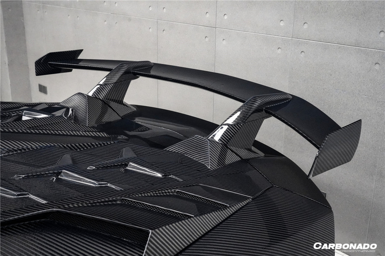 Carbonado 2011-2021 Lamborghini Aventador LP700 LP720 LP750 LP740 Coupe CA Style Carbon Fiber Engine Hood And Wing