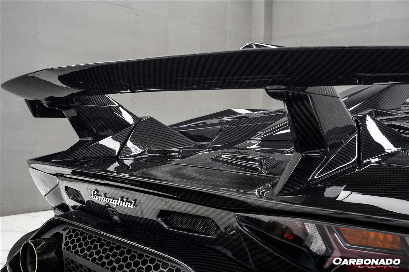 Carbonado 2011-2021 Lamborghini Aventador LP700 LP720 LP750 LP740 Coupe CA Style Carbon Fiber Engine Hood And Wing