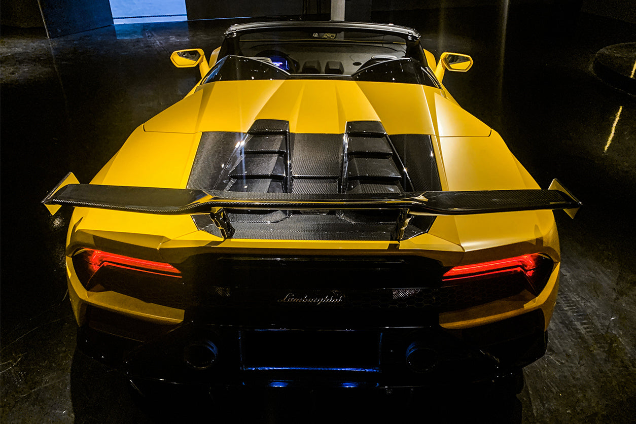 DarwinPRO 2015-2025 Lamborghini Huracan LP610 & LP580 & EVO & Tecnica  OD Style Dry Carbon Trunk Spoiler Wing With Base