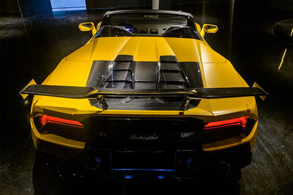 DarwinPRO 2015-2025 Lamborghini Huracan LP610 & LP580 & EVO & Tecnica  OD Style Dry Carbon Trunk Spoiler Wing With Base