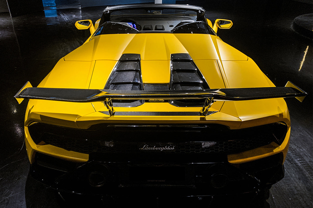 DarwinPRO 2015-2025 Lamborghini Huracan LP610 & LP580 & EVO & Tecnica  OD Style Dry Carbon Trunk Spoiler Wing With Base