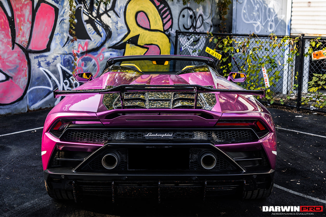 DarwinPRO 2015-2025 Lamborghini Huracan LP610 & LP580 & EVO & Tecnica  OD Style Dry Carbon Trunk Spoiler Wing With Base