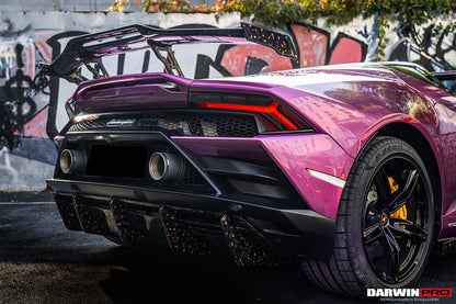 DarwinPRO 2015-2025 Lamborghini Huracan LP610 & LP580 & EVO & Tecnica  OD Style Dry Carbon Trunk Spoiler Wing With Base