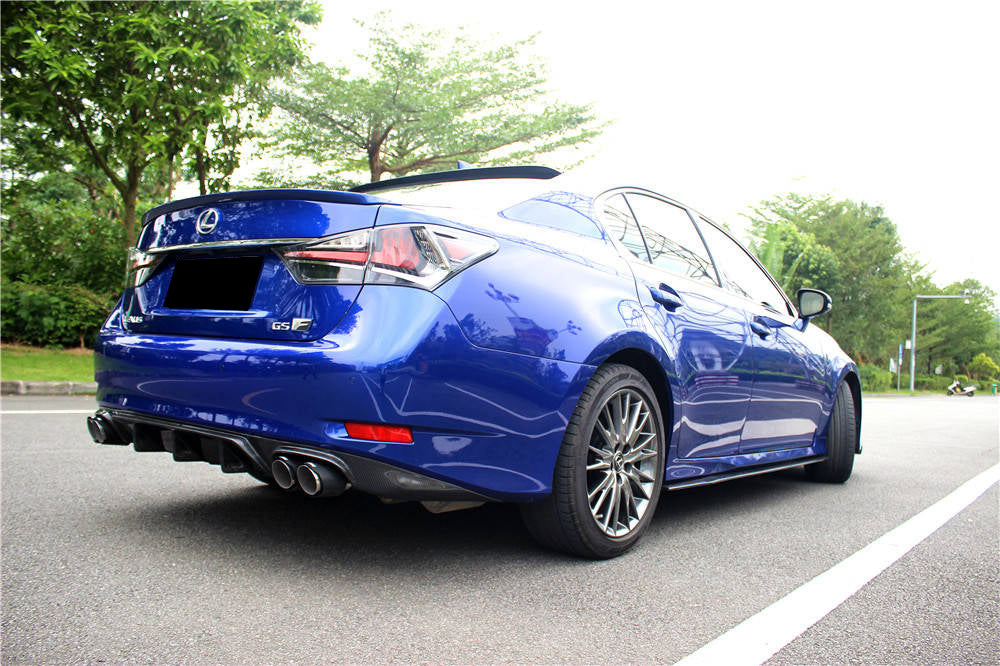 Carbonado 2015-2020 Lexus GS & GSF AM Style Carbon Fiber Rear Lip With exhaust tips