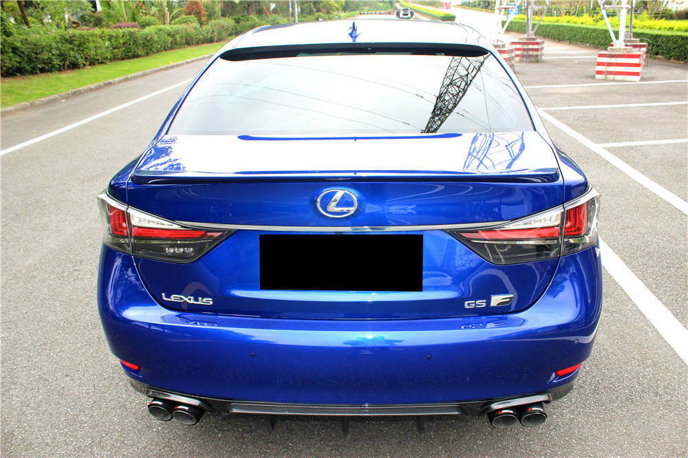 Carbonado 2015-2020 Lexus GS & GSF AM Style Carbon Fiber Rear Lip With exhaust tips
